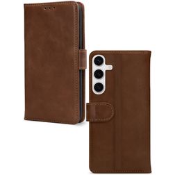 Mobilize Wallet Samsung Galaxy S24 Hoesje Echt Leer Bookcase Portemonnee - Bruin