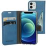 Mobiparts Classic Wallet iPhone 12 Mini Hoesje Bookcase Portemonnee - Steel Blue