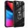 Mobigear Crystal Ring iPhone 14 Pro Hoesje Hardcase Backcover met Ringhouder - Transparant / Zwart