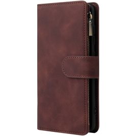 Mobigear Zipper Samsung Galaxy A51 Hoesje Bookcase Portemonnee - Bruin Mobigear Zipper Samsung Galaxy A51 Hoesje Bookcase Portemonnee - Bruin