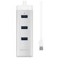 Macally 3-Port USB-A naar Ethernet / USB-A Hub - Wit