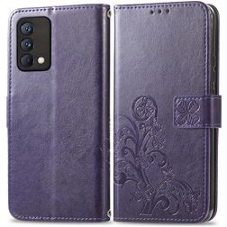 Mobigear Clover Realme GT Master Edition Hoesje Bookcase Portemonnee - Paars