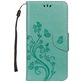 Mobigear Flowers iPhone XR Hoesje Bookcase Portemonnee - Turquoise