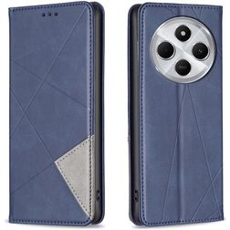Mobigear Rhombus Slim Xiaomi Redmi 14C Hoesje Bookcase - Blauw