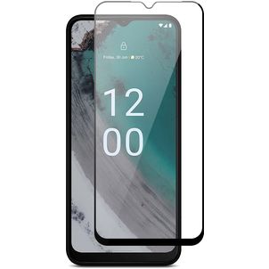 Mobigear Premium Nokia C32 Glazen Screenprotector - Case Friendly - Zwart