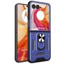 Mobigear Armor Ring Motorola Razr 50 Ultra Hoesje Hardcase Backcover Shockproof met Ringhouder - Blauw