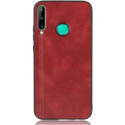 Mobigear Stitch Huawei P40 Lite E Hoesje Backcover - Rood