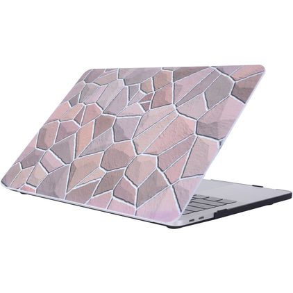 Mobigear Stone MacBook Pro 15 Inch (2016-2019) Hoes Hardshell Laptopcover MacBook Case - Model 2 - Model A1707 / A1990