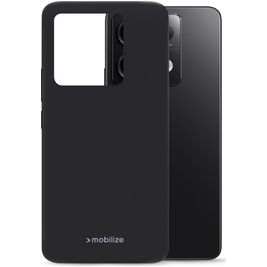 Mobilize Rubber Gelly POCO X6 Hoesje Flexibel TPU Backcover - Matt Black