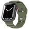 Mobigear Sport Armor Siliconen Apple Watch Bandje Druksluiting - 42/41/40/38 mm - Olive