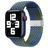 Mobigear Braided Nylon Apple Watch Bandje Klemsluiting - 42/41/40/38 mm - Blauw / Groen