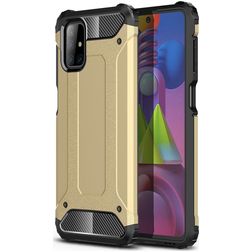 Mobigear Outdoor Samsung Galaxy M51 Hoesje Hardcase Backcover Shockproof - Goud