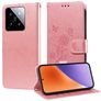 Mobigear Flowers Xiaomi 15 Hoesje Bookcase Portemonnee - Roségoud