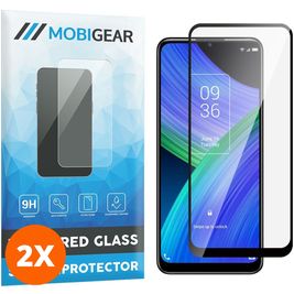 Mobigear Premium TCL 20 R 5G Glazen Screenprotector - Case Friendly - Zwart (2-Pack)