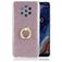 Mobigear Glitter Ring Nokia 9 PureView Hoesje Flexibel TPU Backcover met Ringhouder - Roségoud