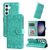 Mobigear Sunflower Samsung Galaxy S24 Plus Hoesje Bookcase Portemonnee - Groen