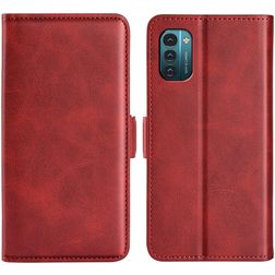 Mobigear Slim Magnet Nokia G11 Hoesje Bookcase Portemonnee - Rood