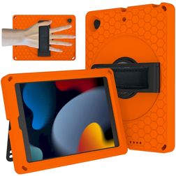 Mobigear Ruggedized iPad 9 (2021) Hoes EVA Schuim Backcover + Standaard - Oranje