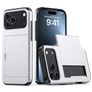 Mobigear Card iPhone 18 Pro Hoesje Hardcase Backcover Shockproof met Pasjeshouder - Zilver