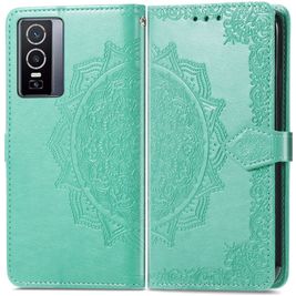 Mobigear Mandala Vivo Y76 Hoesje Bookcase Portemonnee - Groen