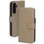Mobiparts Samsung Galaxy A35 Hoesje Echt Leer Bookcase Portemonnee - Taupe