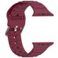 Mobigear Bumpy Siliconen Apple Watch Bandje Gespsluiting - 49/46/45/44 mm - Bordeaux Rood