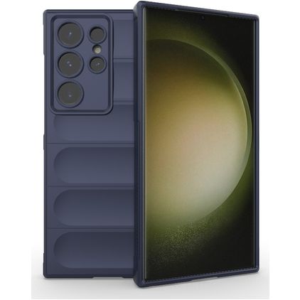 Mobigear Bumpy Samsung Galaxy S24 Ultra Hoesje Flexibel TPU Backcover - Donkerblauw