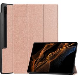 Mobigear Tri-Fold Samsung Galaxy Tab S8 Ultra Hoes Bookcase - Roségoud