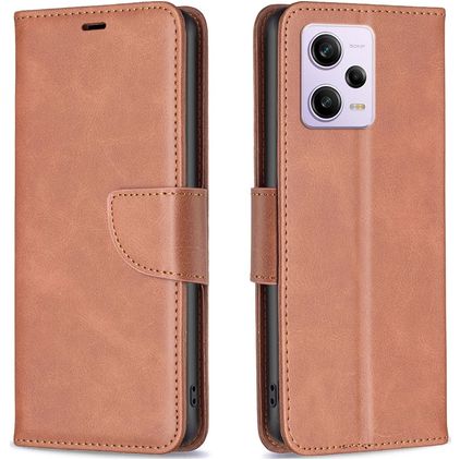 Mobigear Excellent Xiaomi Redmi Note 12 Pro Plus Hoesje Bookcase Portemonnee - Bruin