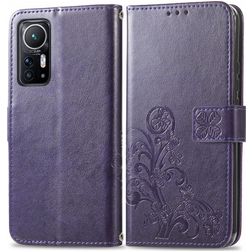 Mobigear Clover Xiaomi 12X Hoesje Bookcase Portemonnee - Paars