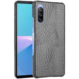 Mobigear Croco Sony Xperia 10 III Hoesje Hardcase Backcover - Zwart