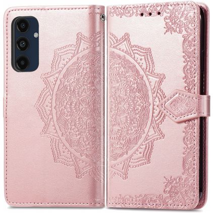 Mobigear Mandala Samsung Galaxy A16 Hoesje Bookcase Portemonnee - Roségoud