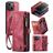 CaseMe 008 iPhone 13 Hoesje Uitneembare 2in1 Bookcase Portemonnee - Rood