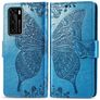 Mobigear Butterfly Huawei P40 Hoesje Bookcase Portemonnee - Blauw