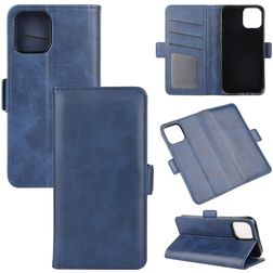 Mobigear Slim Magnet iPhone 12 Hoesje Bookcase Portemonnee - Blauw