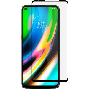 Mobigear Premium Motorola Moto G9 Plus Glazen Screenprotector - Case Friendly - Zwart