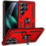 Mobigear Armor ring Samsung Galaxy S25 Ultra Hoesje Hardcase Backcover Shockproof met Ringhouder - Rood