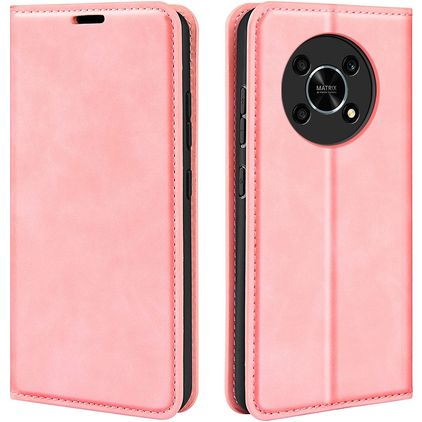 Mobigear Retro Slim HONOR Magic 4 Lite Hoesje Bookcase Portemonnee - Roze