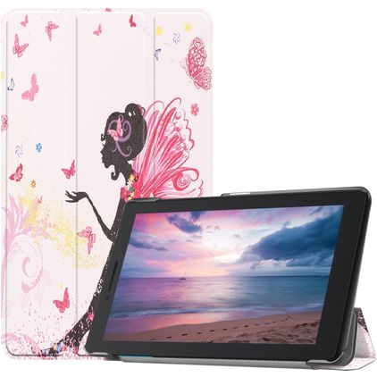 Mobigear Tri-Fold Lenovo Tab E8 Hoes Bookcase - Vlinder Fee