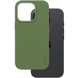CARE by PanzerGlass Fashionable iPhone 16 Pro Siliconen MagSafe Hoesje Backcover - Groen