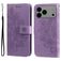 Mobigear Flowers iPhone 17 Pro Max Hoesje Bookcase Portemonnee - Paars