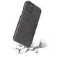 Fierre Shann Premium Card iPhone 12 Hoesje Backcover met Pasjeshouder - Grijs