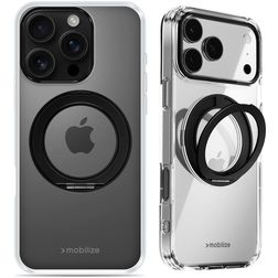 Mobilize 360 Rotating Ring iPhone 16 Pro MagSafe Hoesje Hardcase Backcover met Ringhouder - Zwart