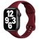 Mobigear Sport Slim Siliconen Apple Watch Bandje Druksluiting - 42/41/40/38 mm - Bordeaux Rood