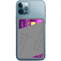 Mobigear Wallet Pouch Siliconen Pasjeshouder - 2 Pasjes - MagSafe Compatible - Grijs