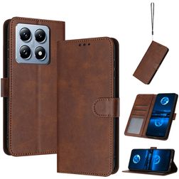 Mobigear Wallet Xiaomi 14T Hoesje Bookcase Portemonnee - Bruin