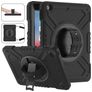 Mobigear Hybrid Rotation iPad 6 (2018) Hoes Hard Kunststof,Siliconen Backcover + Schouderband + Standaard - Zwart