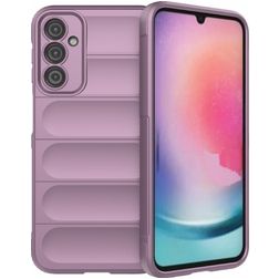 Mobigear Bumpy Samsung Galaxy A24 Hoesje Flexibel TPU Backcover - Paars