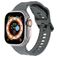 Mobigear Ripple Siliconen Apple Watch Bandje Gespsluiting - 49/46/45/44 mm - Grijs
