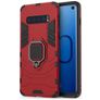 Mobigear Armor Ring Samsung Galaxy S10 Hoesje Hardcase Backcover Shockproof met Ringhouder - Rood